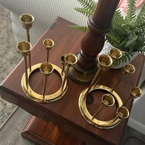 Round Graduated Height Candle Holder - Holds 6 Candles